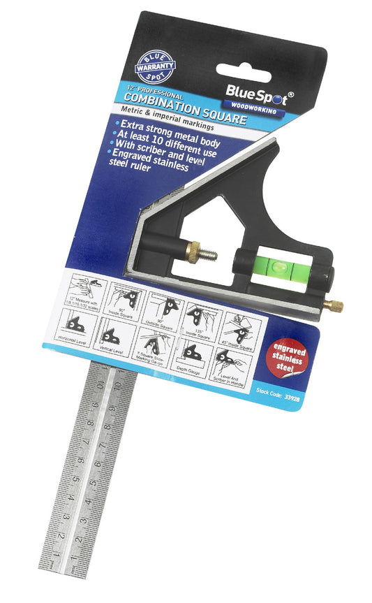 BlueSpot 300mm (12") Heavy Duty Combination Square 33928
