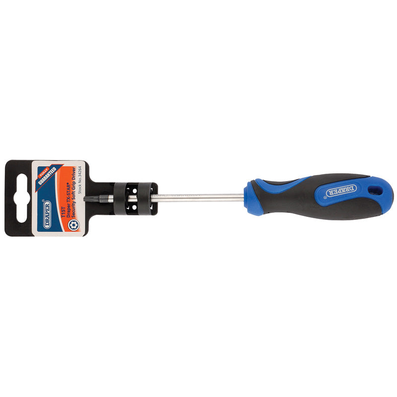 Draper TX-STAR® ; Soft Grip Security Screwdriver, T15 DRA-34264