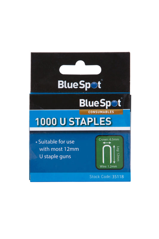 BlueSpot 1000 PCE 12mm U-Staples 35118