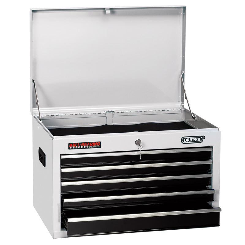 Draper Tool Chest, 5 Drawer, 26", White DRA-35738