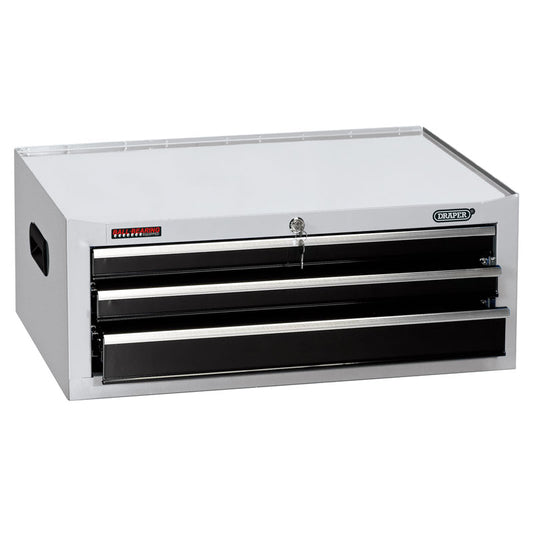 Draper Intermediate Tool Chest, 3 Drawer, 26", White DRA-35741