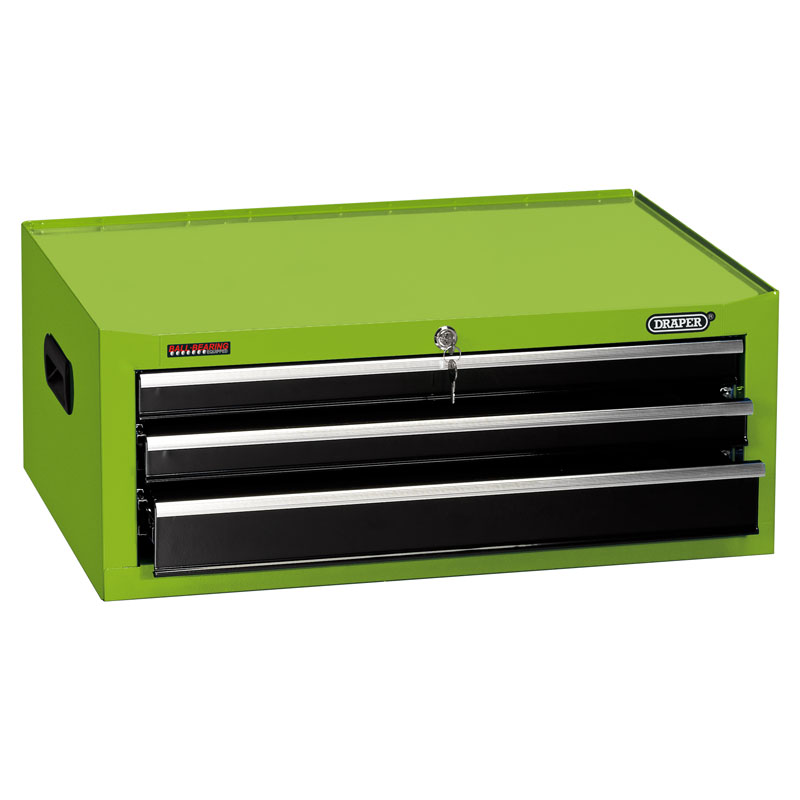 Draper Intermediate Tool Chest, 3 Drawer, 26", Green DRA-35742