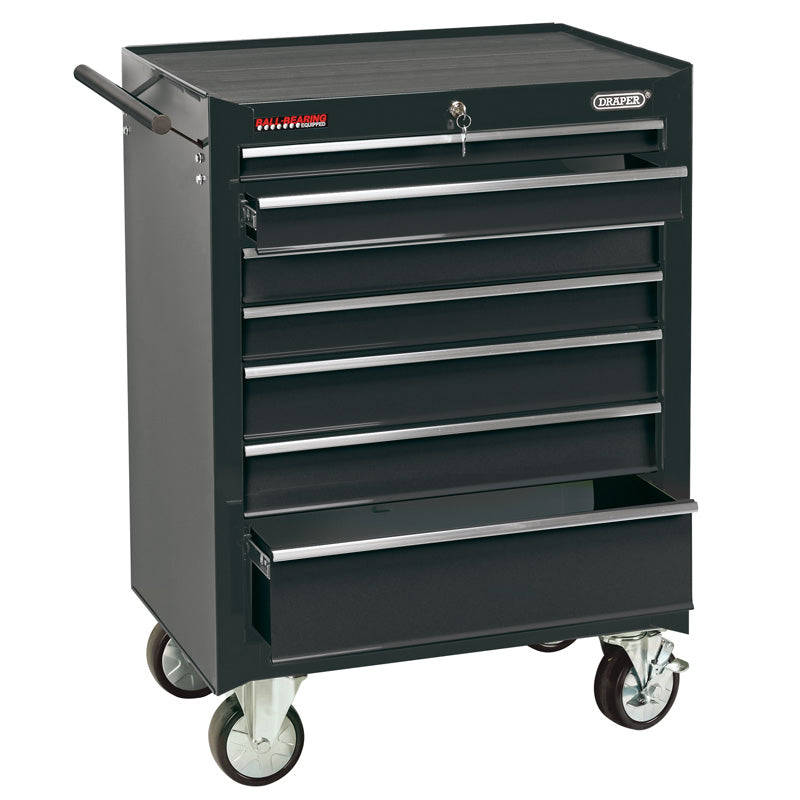 Draper Roller Tool Cabinet, 7 Drawer, 26", Black DRA-35743