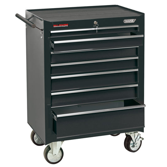 Draper Roller Tool Cabinet, 7 Drawer, 26", Black DRA-35743