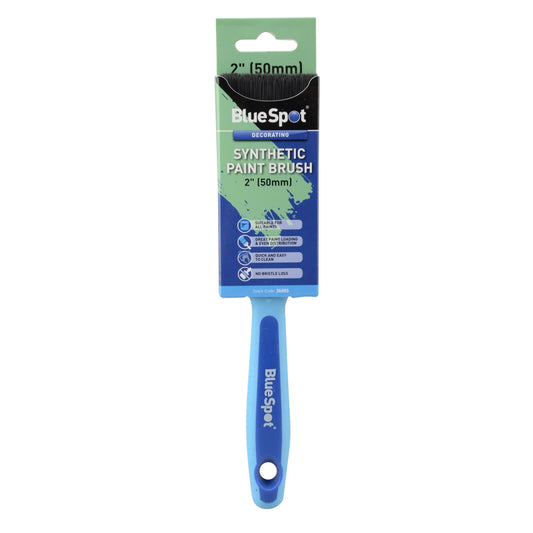 BlueSpot 2" (50mm) Synthetic Paint Brush with Soft Grip Handle 36005