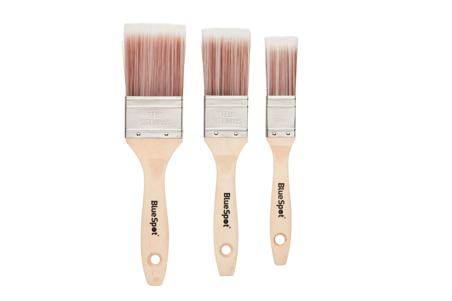 BlueSpot 3 PCE Synthetic Paint Brush Set (1”, 1 ½” and 2”) 36010