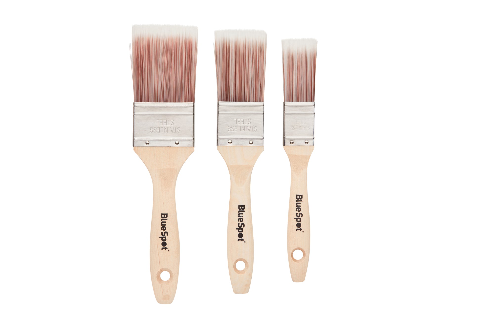 BlueSpot 3 PCE Synthetic Paint Brush Set (1”, 1 ½” and 2”) 36010