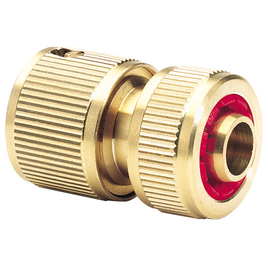 Draper Brass Hose Connector with Water Stop, 1/2" DRA-36202