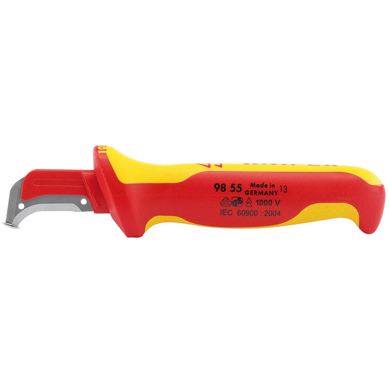 Knipex 98 55 Fully Insulated Cable Dismantling Knife, 155mm DRA-36296
