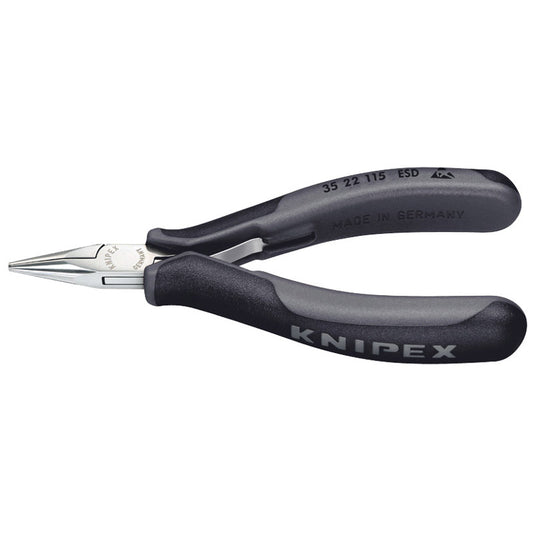 Knipex 35 22 115 ESD Flat Round Jaw Electrostatic Pliers, 115mm DRA-37067