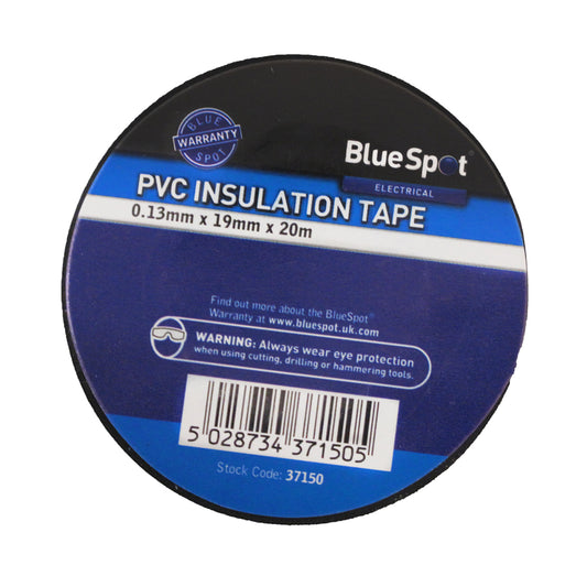 BlueSpot 20m Black Electrical Insulation Tape 37150