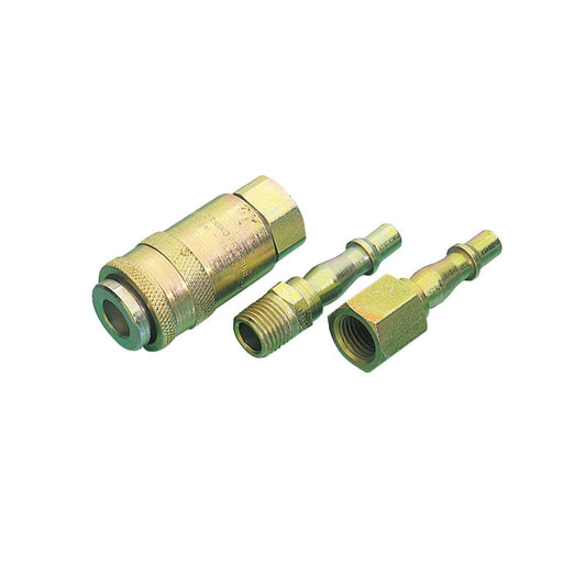 Draper 1/4" BSP Air Line Coupling Set (3 Piece) DRA-37844
