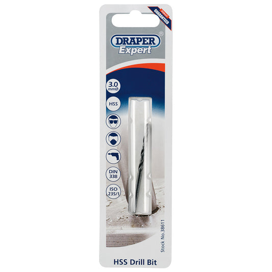Draper HSS Drill Bit, 3.0mm DRA-38611
