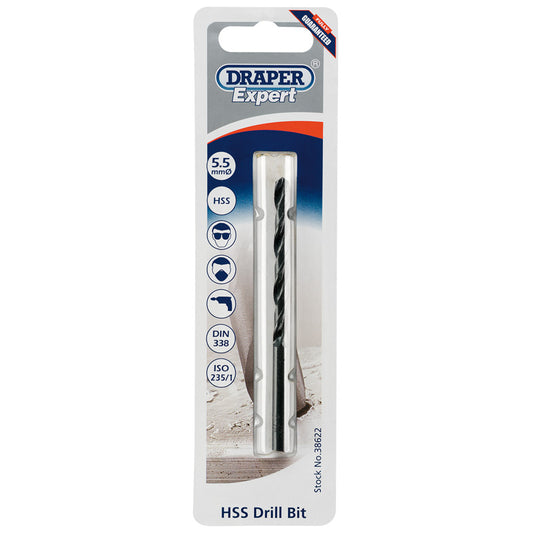 Draper HSS Drill Bit, 5.5mm DRA-38622
