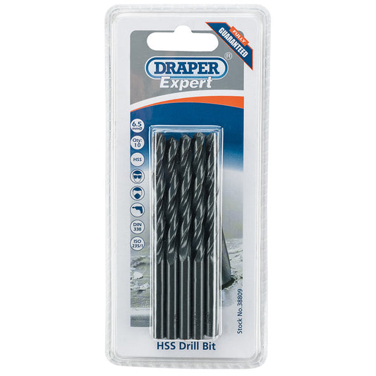 Draper HSS Drill Bit, 6.5mm (Pack of 10) DRA-38809