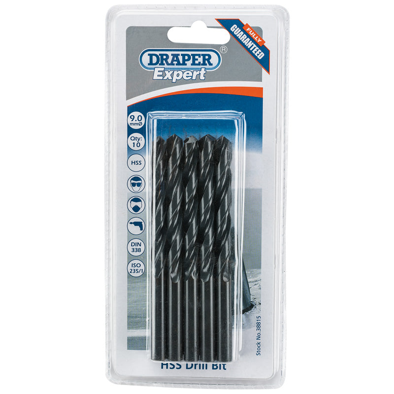 Draper HSS Drill Bit, 9.0mm (Pack of 10) DRA-38815