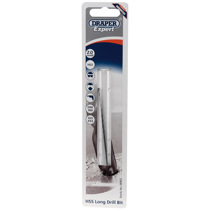 Draper HSS Extra Long Drill Bit, 2.0 x 85mm DRA-38902