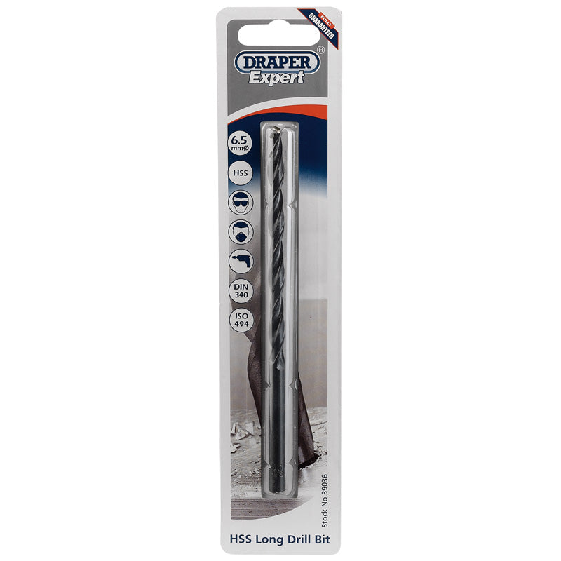 Draper HSS Extra Long Drill Bit, 6.5 x 148mm DRA-39036