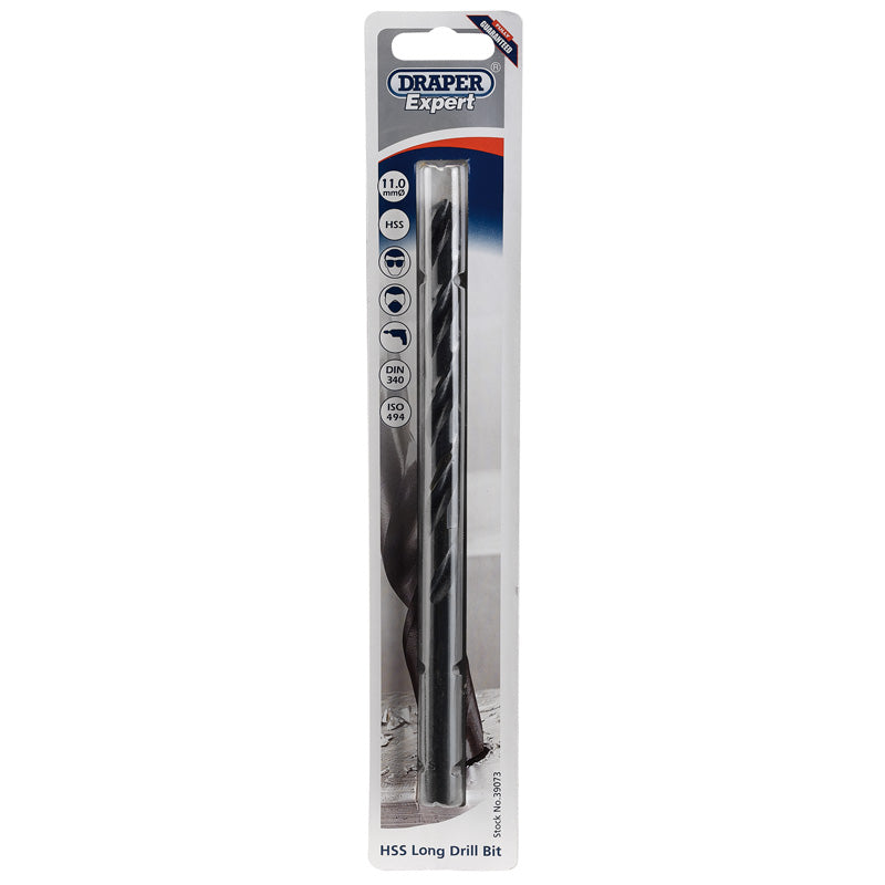 Draper HSS Extra Long Drill Bit, 11 x 195mm DRA-39073