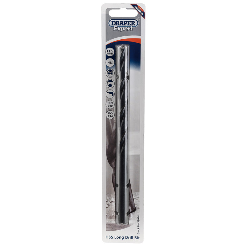 Draper HSS Extra Long Drill Bit, 11.5 x 195mm DRA-39074
