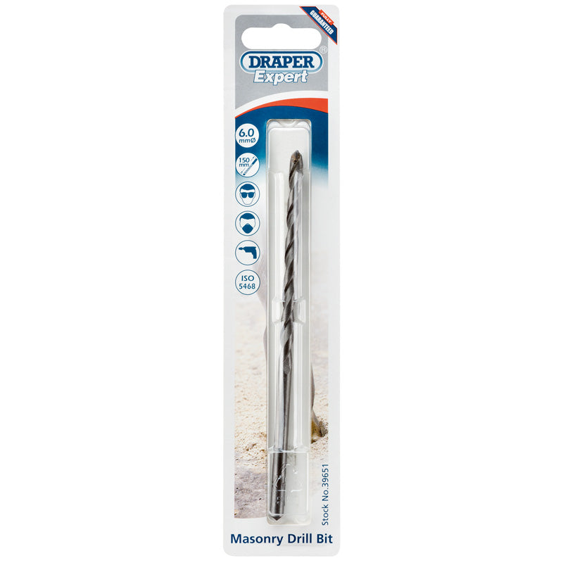 Draper Masonry Drill Bit, 6 x 150mm DRA-39651