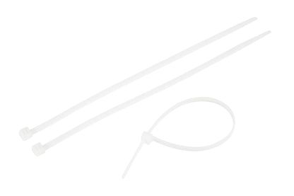 BlueSpot 100 PCE 4.8mm X 200mm White Cable Ties 40053