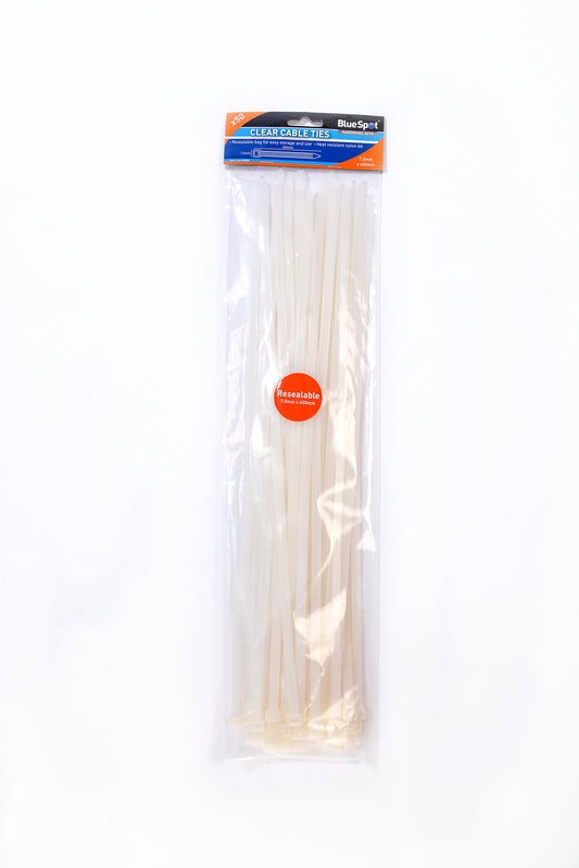 BlueSpot 50 PCE 7.5mm x 450mm White Cable Ties 40058