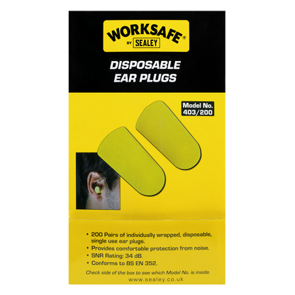 Sealey Disposable Ear Plugs Dispenser Refill - 250 Pairs 403/250DRE