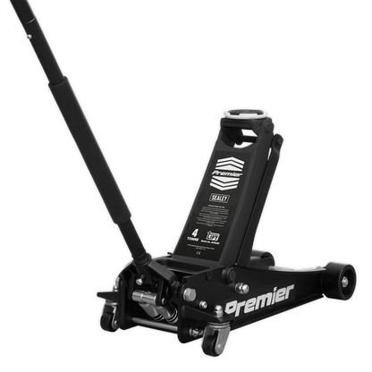 Sealey 4tonne Trolley Jack with Rocket Lift - Black 4040AB