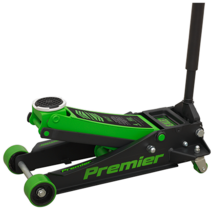 Sealey 4tonne Trolley Jack with Rocket Lift - Green 4040AG