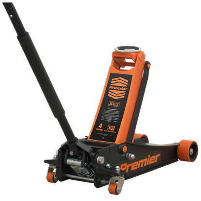 Sealey 4tonne Trolley Jack with Rocket Lift - Orange 4040AO