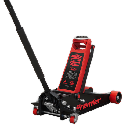 Sealey 4tonne Trolley Jack with Rocket Lift - Red 4040AR