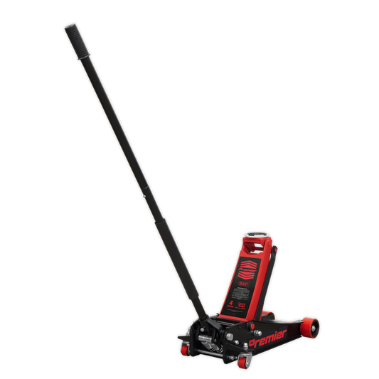 Sealey 4tonne Trolley Jack with Rocket Lift - Red 4040AR