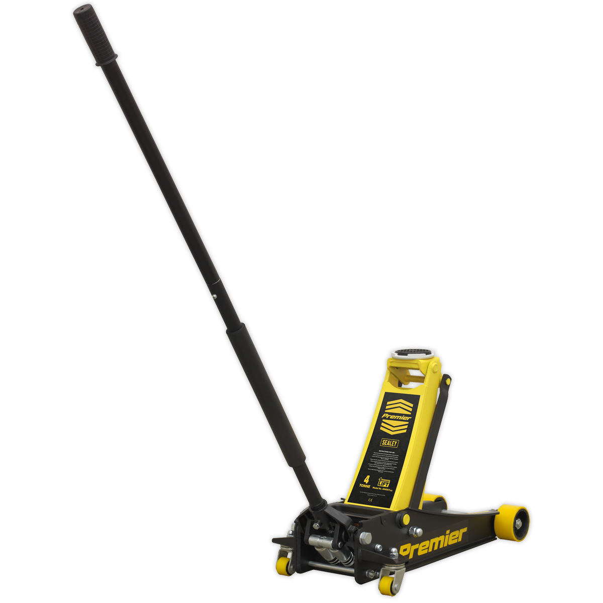 Sealey 4tonne Trolley Jack with Rocket Lift - Yellow 4040AY