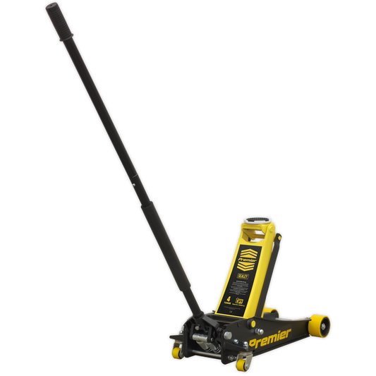 Sealey 4tonne Trolley Jack with Rocket Lift - Yellow 4040AY