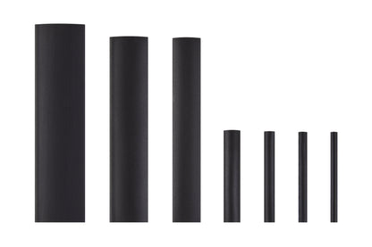 BlueSpot 127 PCE Assorted Black Heat Shrink Tubing Set 40508