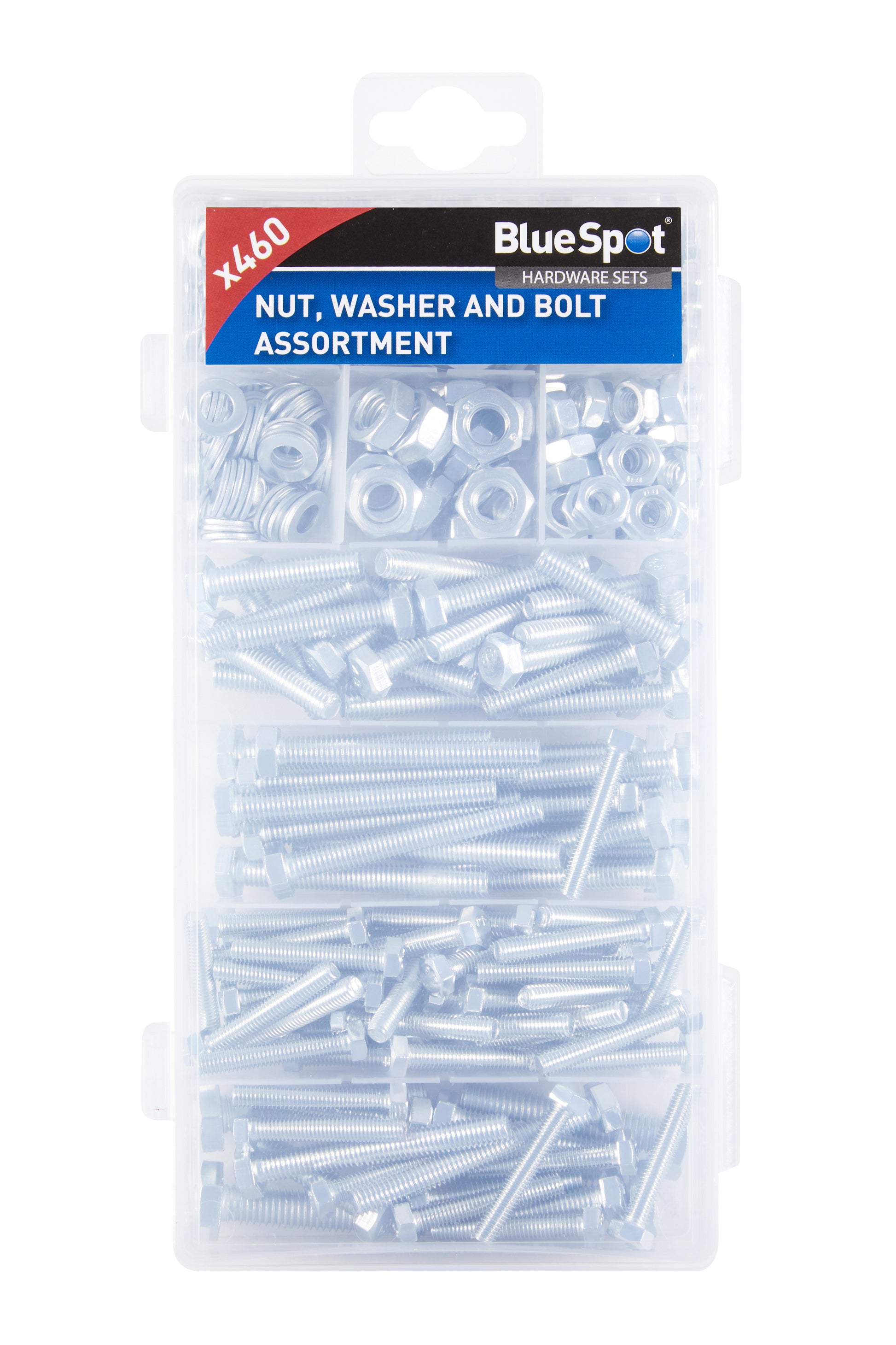 BlueSpot 460 PCE Assorted Nut, Washer And Bolt Set 40516