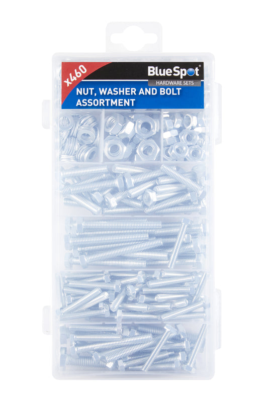 BlueSpot 460 PCE Assorted Nut, Washer And Bolt Set 40516