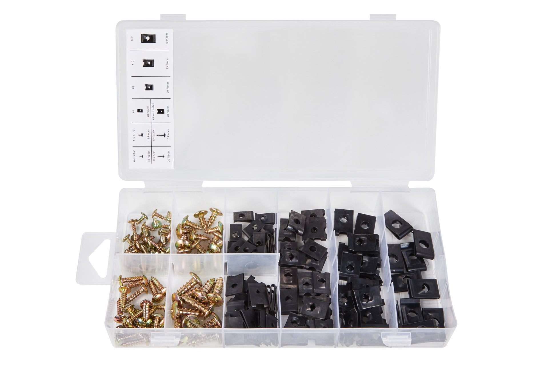 BlueSpot 170 PCE Assorted U-Clip and Screw Set 40532