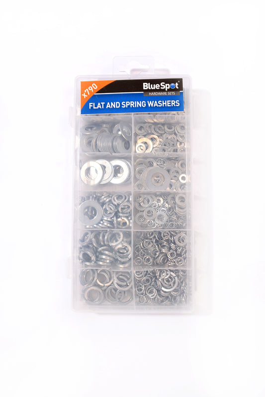 BlueSpot 790 PCE Assorted Flat And Spring Washer Set 40564