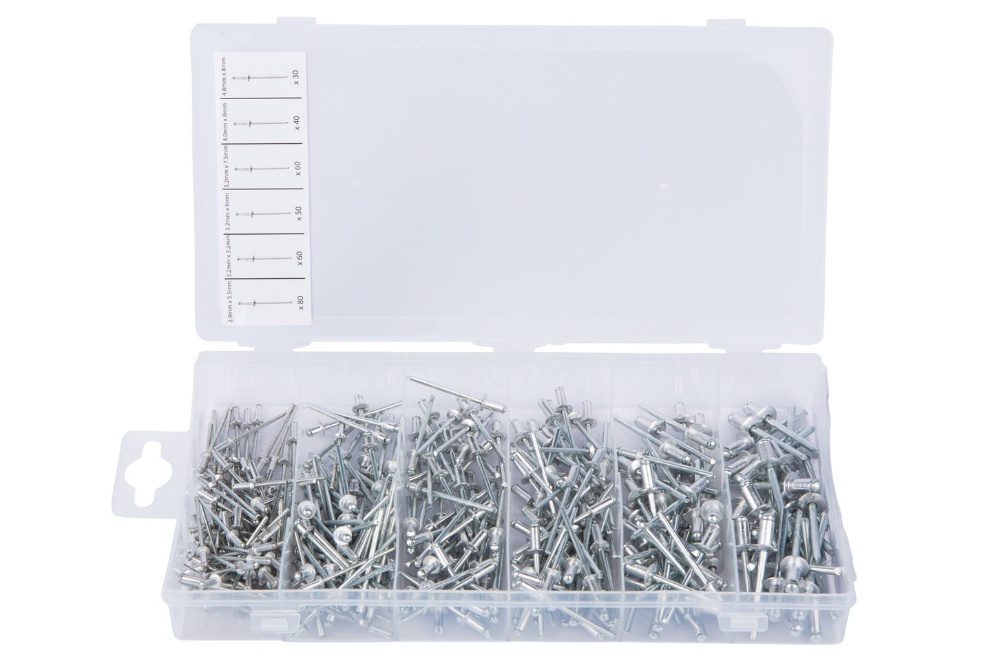BlueSpot 320 PCE Assorted Blind Rivet Set (5.5mm - 8mm) 40596