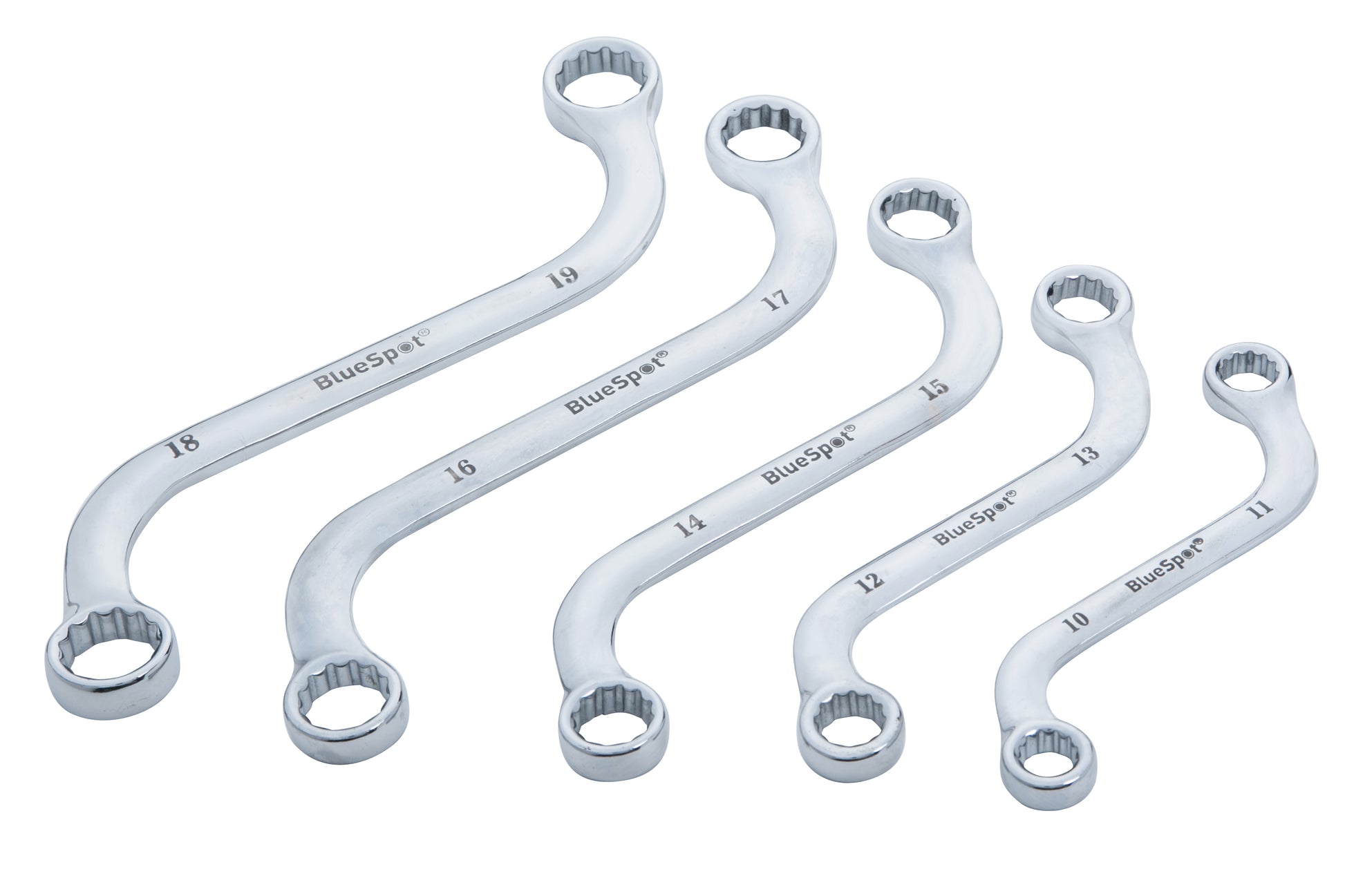 BlueSpot 5 PCE Metric S Type Spanner Set (10-19mm) 04104