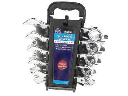 BlueSpot 10 PCE Metric Stubby Spanner Set (10-19mm) 04110