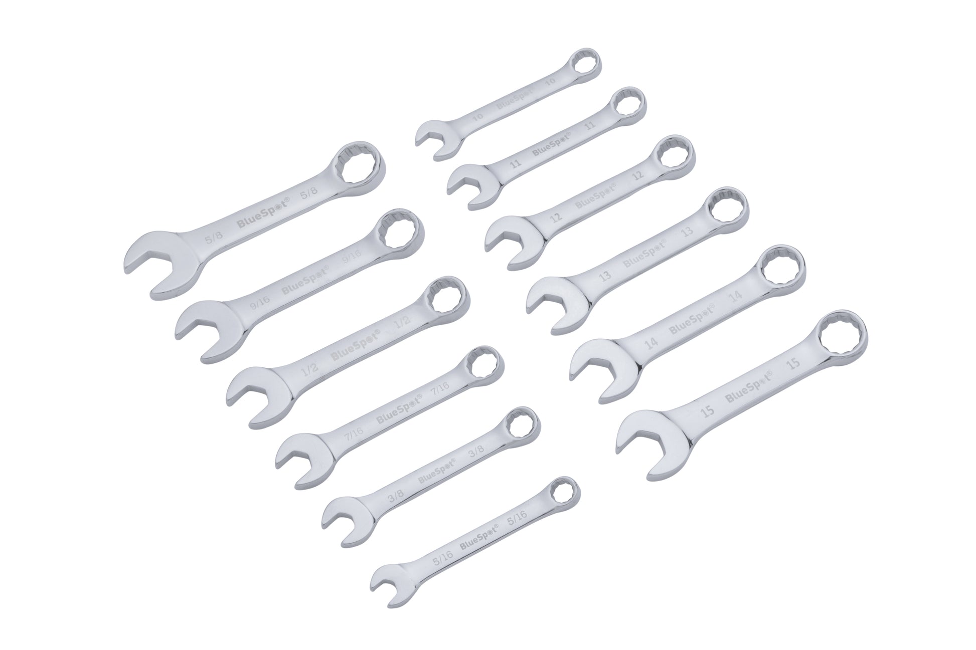 BlueSpot 32 PCE Metric/Imperial Assorted Spanner Set (6-19mm)(1/4"-5/8") 04112