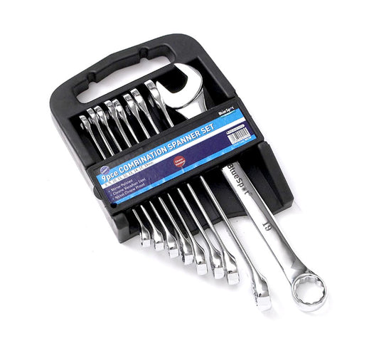 BlueSpot 9 PCE Metric Combination Spanner Set (8-19mm) 04119
