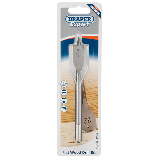 Draper Flat Wood Bit, 16mm DRA-41508