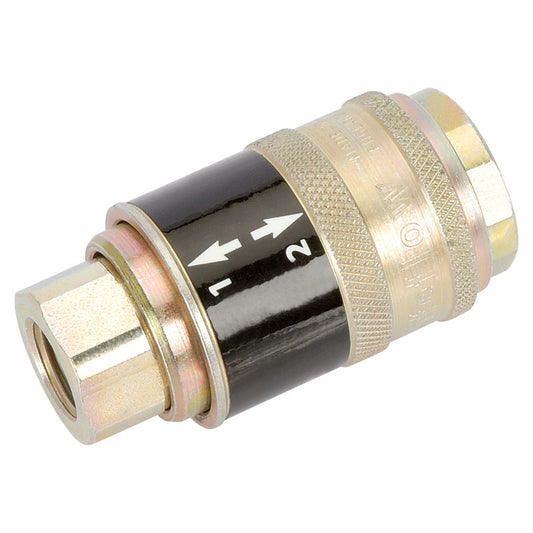 Draper 1/4" BSP Female Parallel 'Safeflow' Air Line Coupling DRA-41879