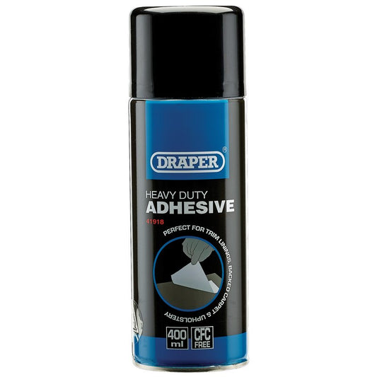 Draper Heavy Duty Spray Adhesive, 400ml DRA-41918