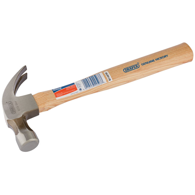 Draper Hickory Shaft Claw Hammer, 560g/20oz DRA-42503