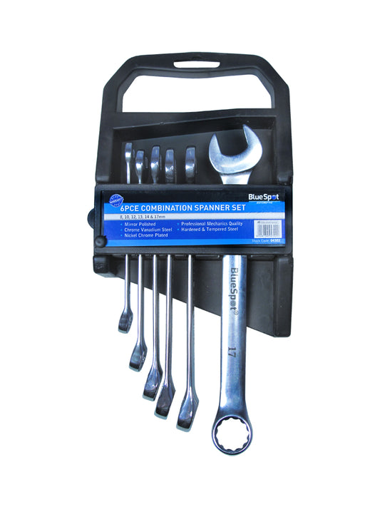 BlueSpot 6 PCE Metric Combination Spanner Set (8-17mm) 04302